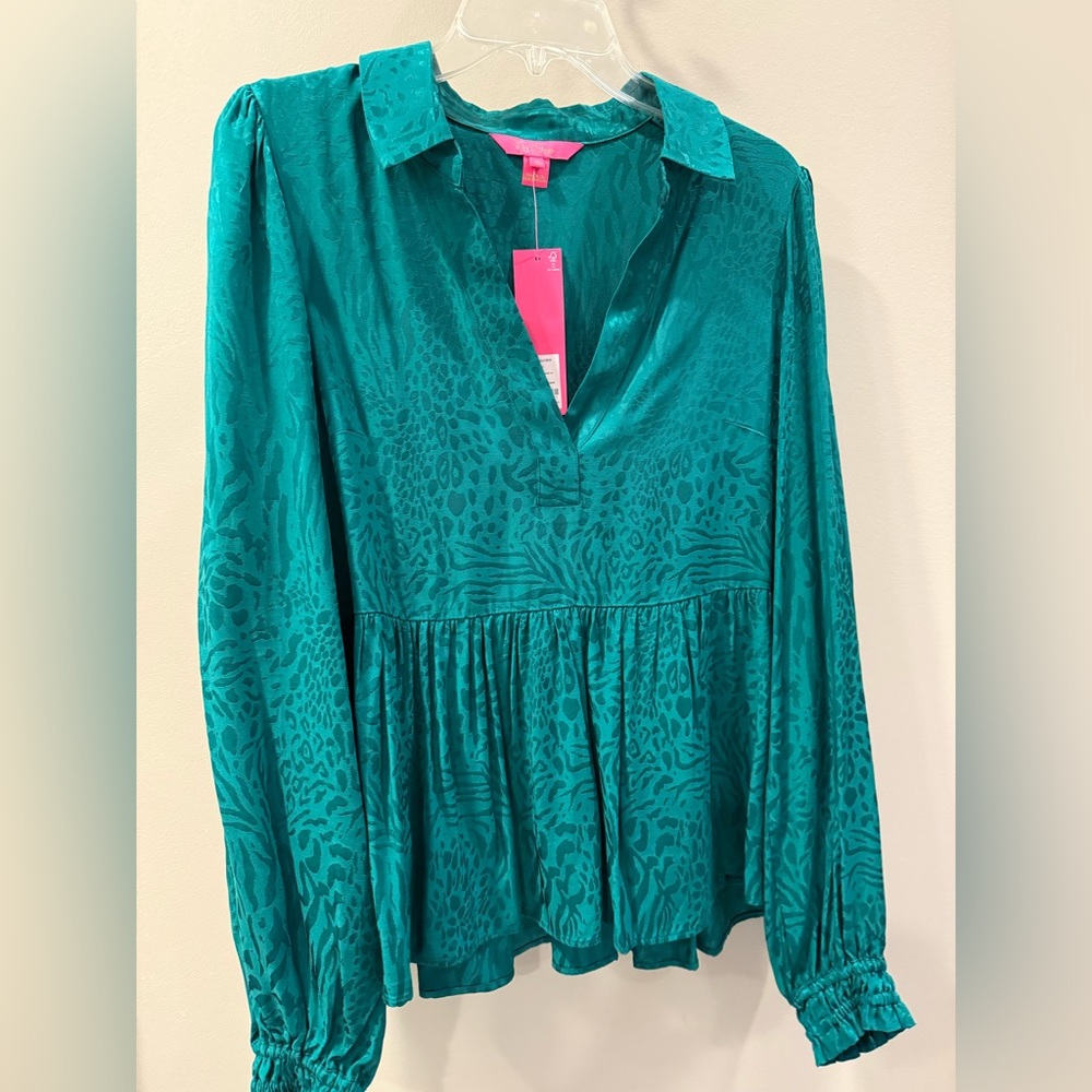 Lilly Pulitzer Jaylene Jacquard Long Sleeve Top